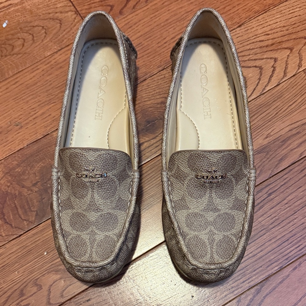 Coach Signature Canvas Loafers in Brown